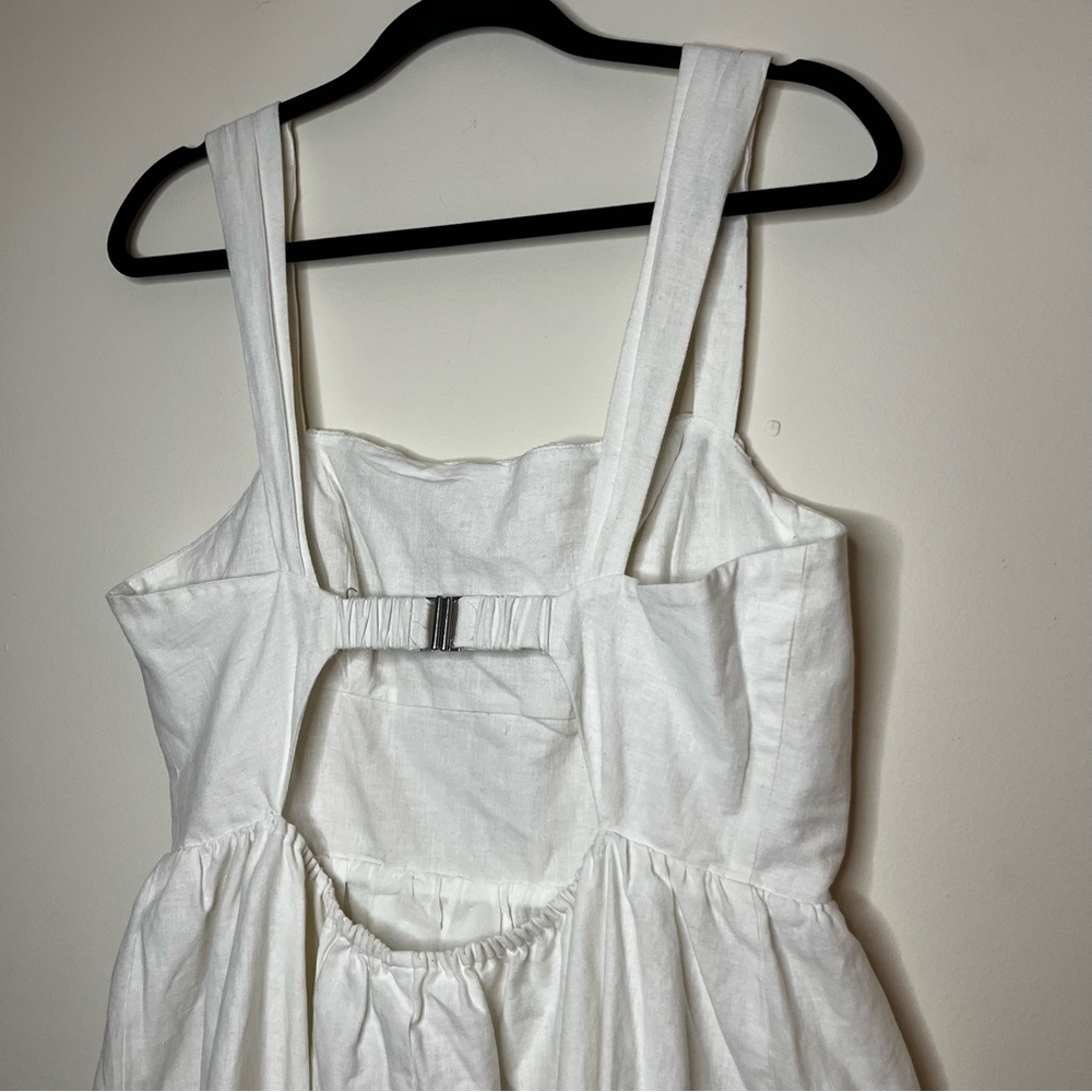 H&M Floral Midi Dress - White with Multicolor Floral Print - Picture 10 of 12